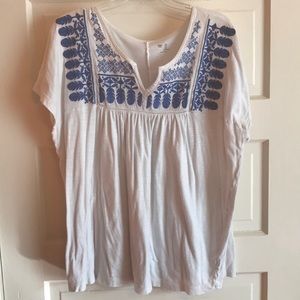 GAP Embroidered Tunic Blouse